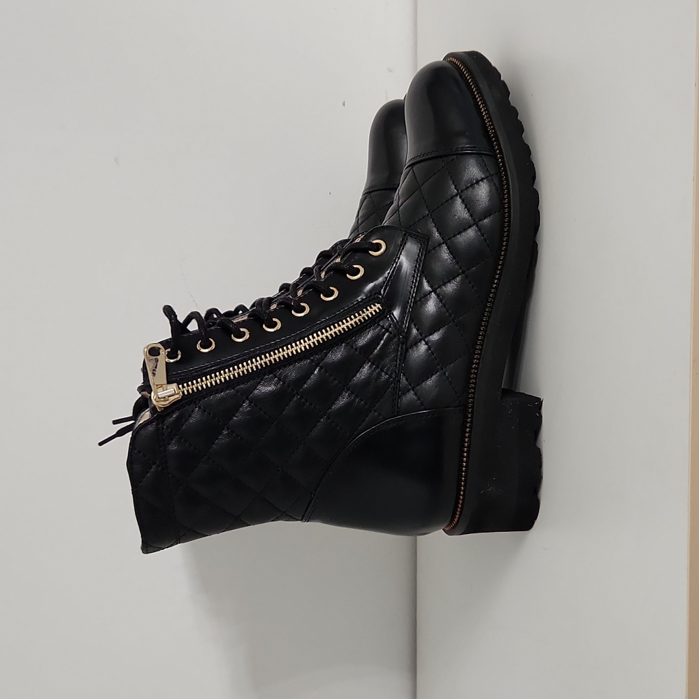 Ron White Quilted Black Leather boots
